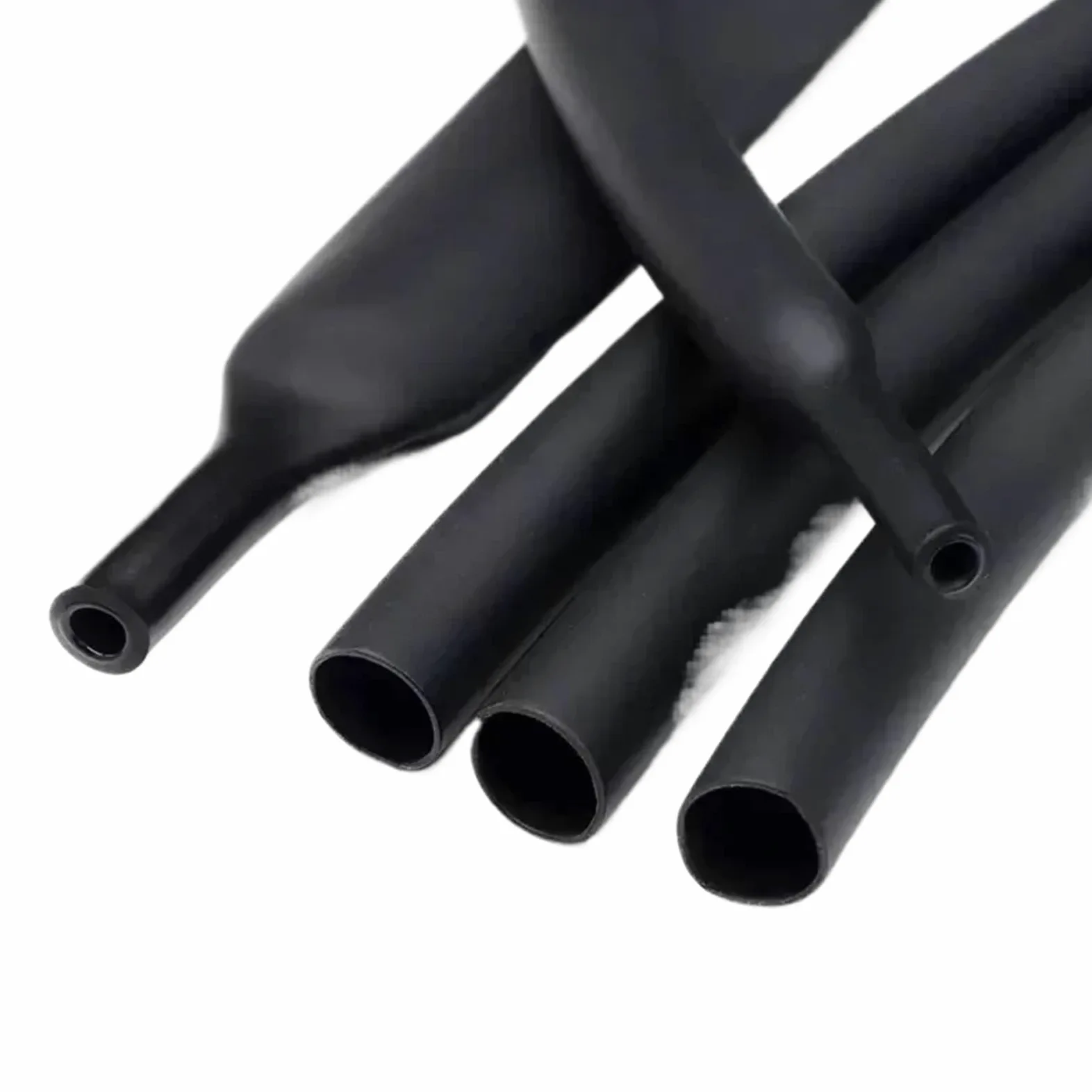 10/50/100M 200Meter 3:1 Schrumpfschlauch Schwarz Mit Kleber Polyolefin Schrumpfen Verschiedene Verhältnis Klebstoff Draht Kabel Sleeving Schläuche(Black,25.4mm,200m)