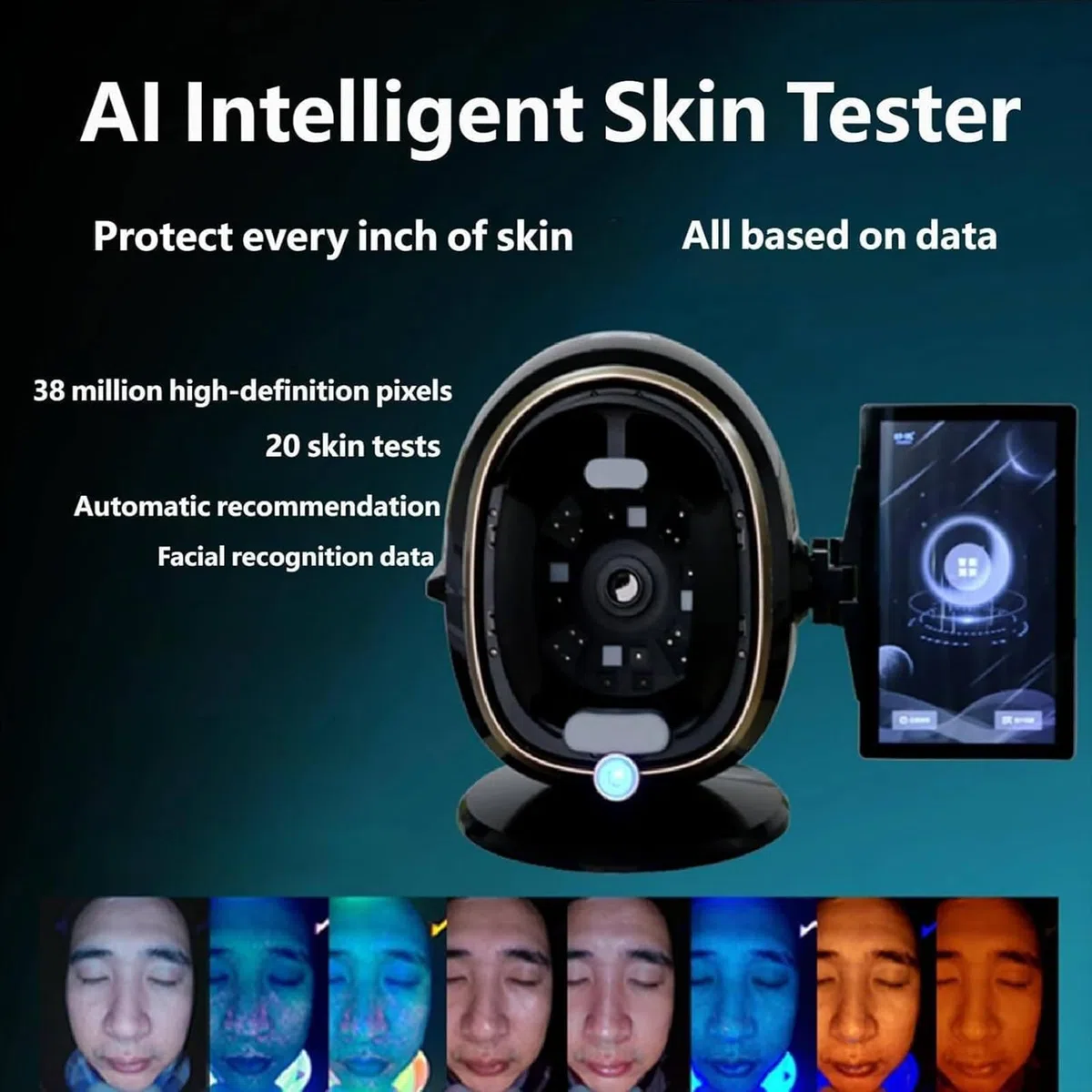AI-Hautanalysator, 13,3/21,5 Zoll 3D-Digital-Hautanalysator-Detektor
