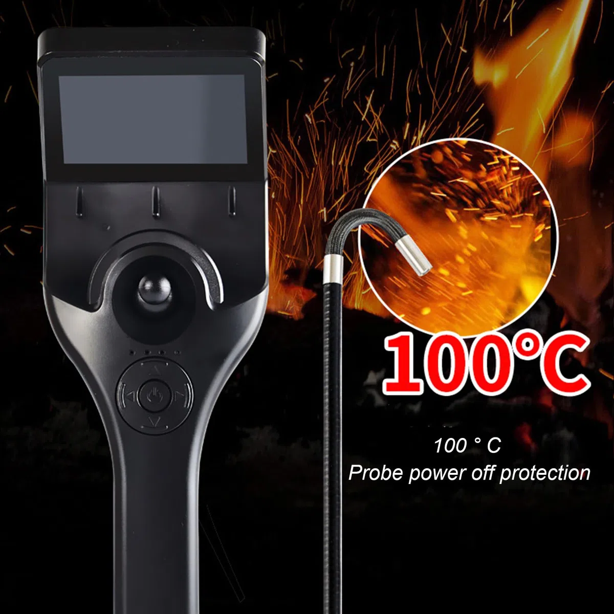 Endoskopkamera Beweglicher Kopf, Endoskopkamera MIT Licht, 1 Bis 3 Meter WiFi Endoskop 1080P HD Wasserdicht 3,5 Zoll IPS Bildschirm 6 mm Vierwege Gelenk Endoskop mit LED Leuchten
