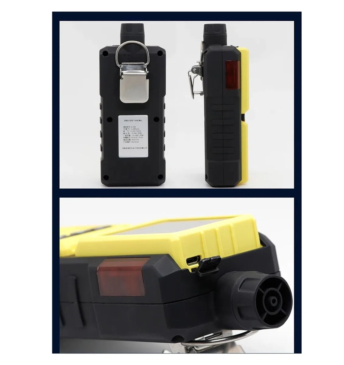 K600 Pumpen-Gasdetektor mit LCD-Display, Ton, Licht, Schock, CO2, CO, H2S, HCL, CL2, Vier-in-Eins-Gasmessgerät for Arbeit und Zuhause Hohe Empfindlichkeit für das Labor(CO)
