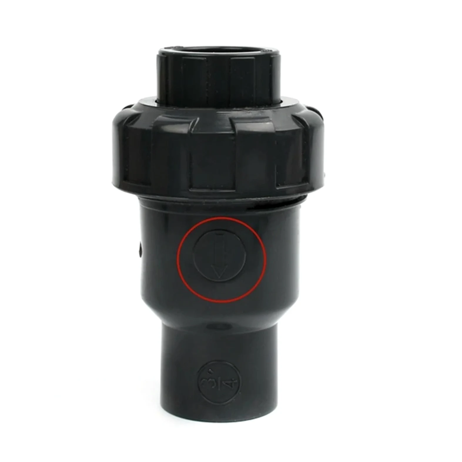 UPVC Single Union Rückschlagventil 20–110 mm – dunkelgrauer Bewässerungsadapter for Aquarium, Gartenbewässerung, 1 Stück(90mm)