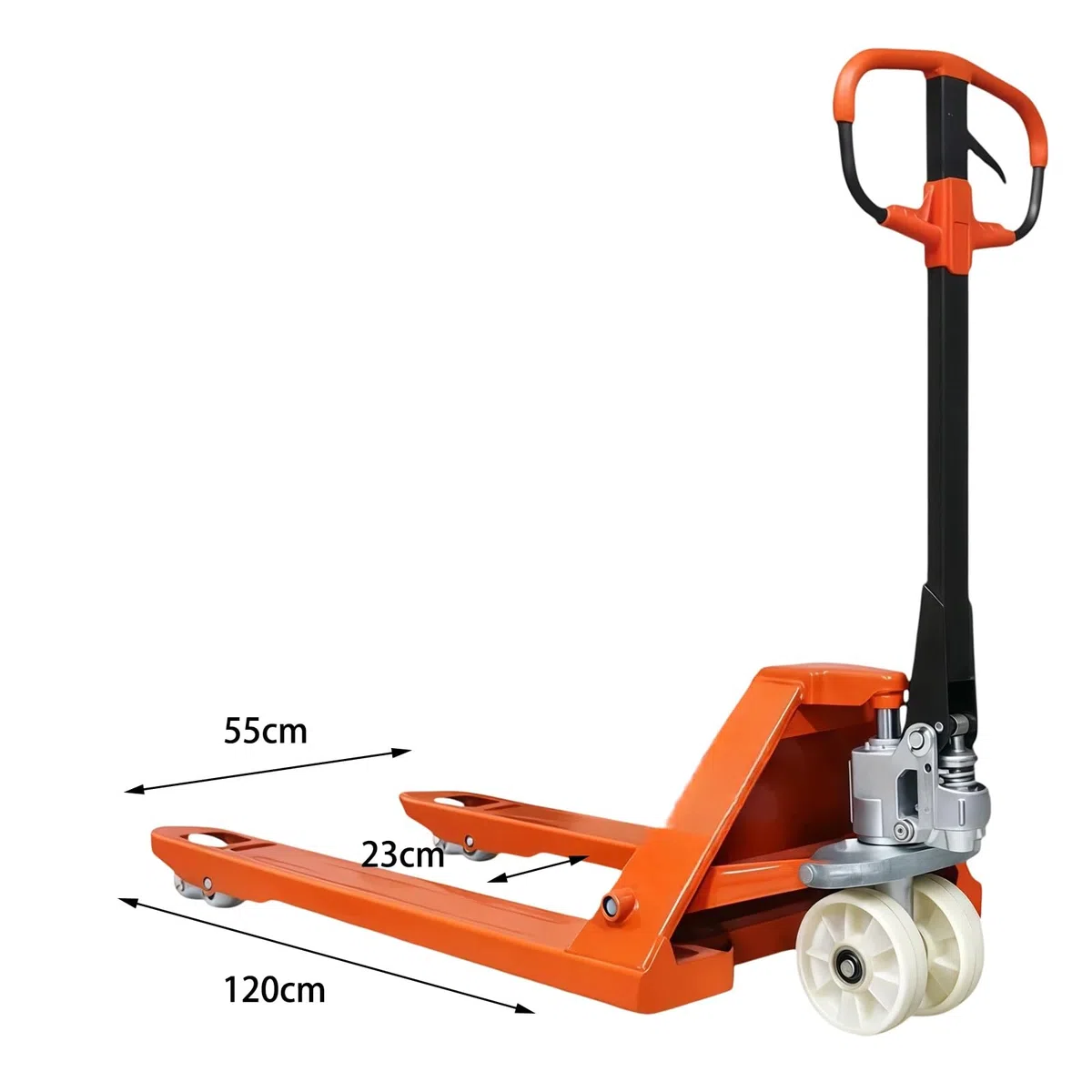 Hydraulischer Palettenwagenheber 3T mit fußbetriebener Entriegelung für Werkstatt, Produktionslinie, Lager (klein)