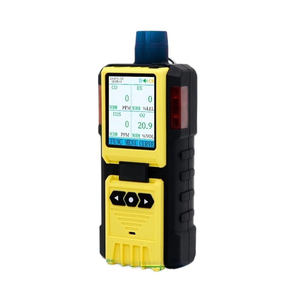 K600 Pumpen-Gasdetektor mit LCD-Display, Ton, Licht, Schock, CO2, CO, H2S, HCL, CL2, Vier-in-Eins-Gasmessgerät for Arbeit und Zuhause Hohe Empfindlichkeit für das Labor(CO)