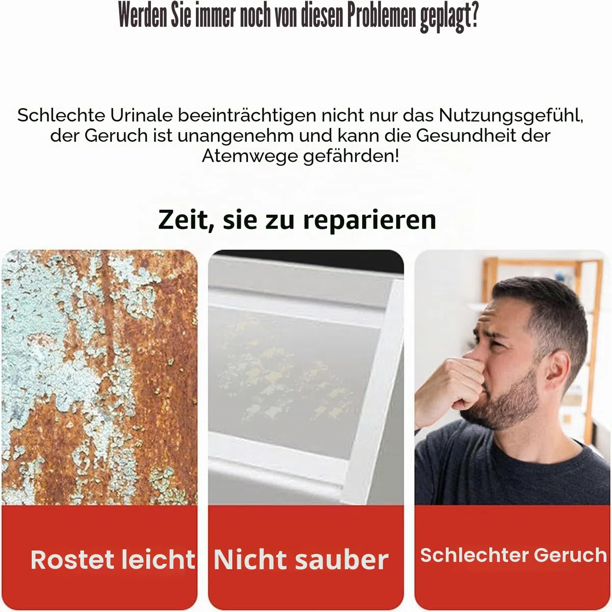 Urinal für Herren, Wandmontage, Edelstahl, 100 cm, mit Ablaufrohr, platzsparendes Urinal für Schulen, Krankenhäuser, Bars und Orte
