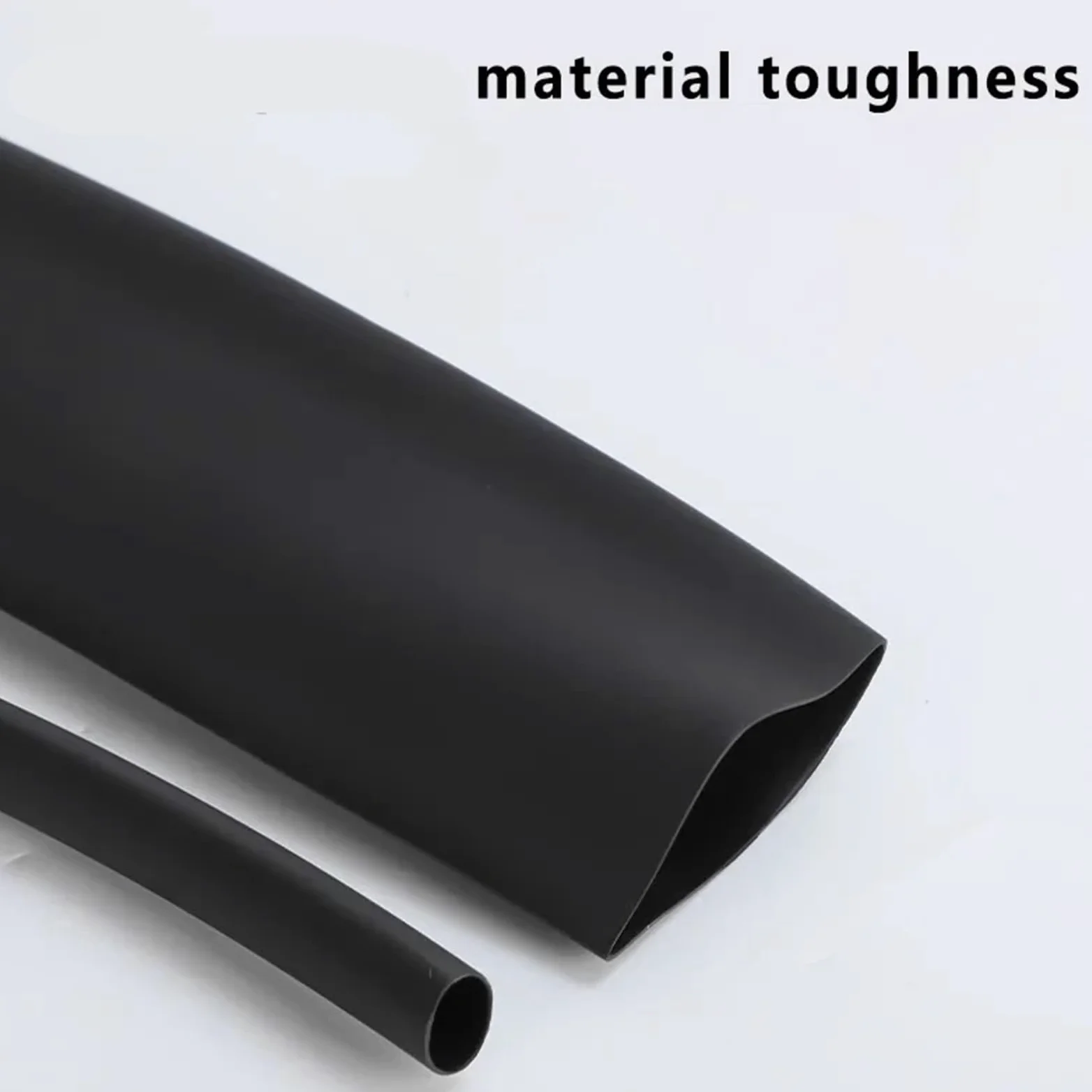 Schrumpfschlauch 100 Meter/10M 3:1 Schrumpfschlauch Schwarz mit Kleber Polyolefin Schrumpfen Verschiedenes Verhältnis Klebstoff Draht Kabel Sleeving Tubing(Black,25.4mm,200m)