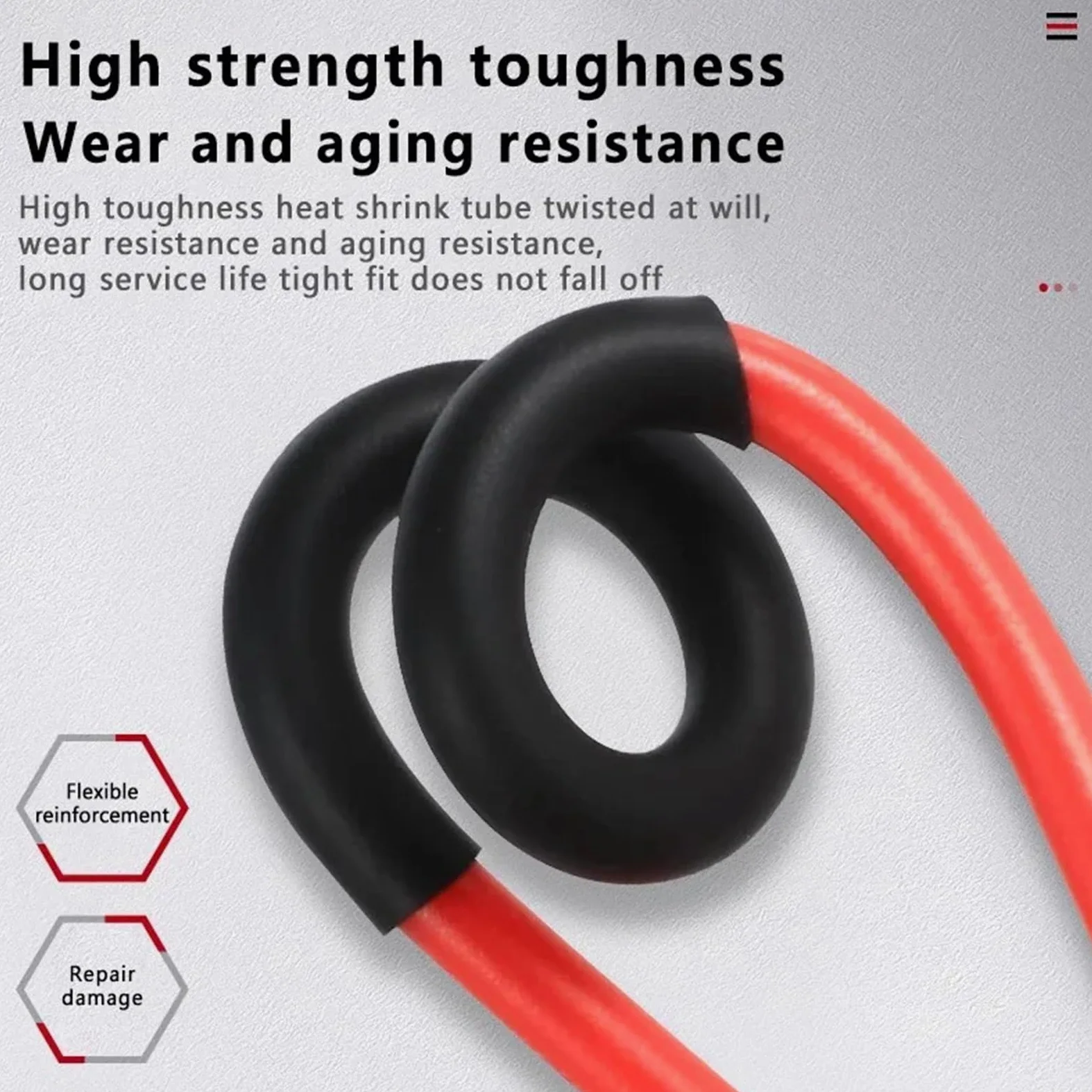 Schrumpfschlauch 100 Meter/10M 3:1 Schrumpfschlauch Schwarz mit Kleber Polyolefin Schrumpfen Verschiedenes Verhältnis Klebstoff Draht Kabel Sleeving Tubing(Black,25.4mm,200m)