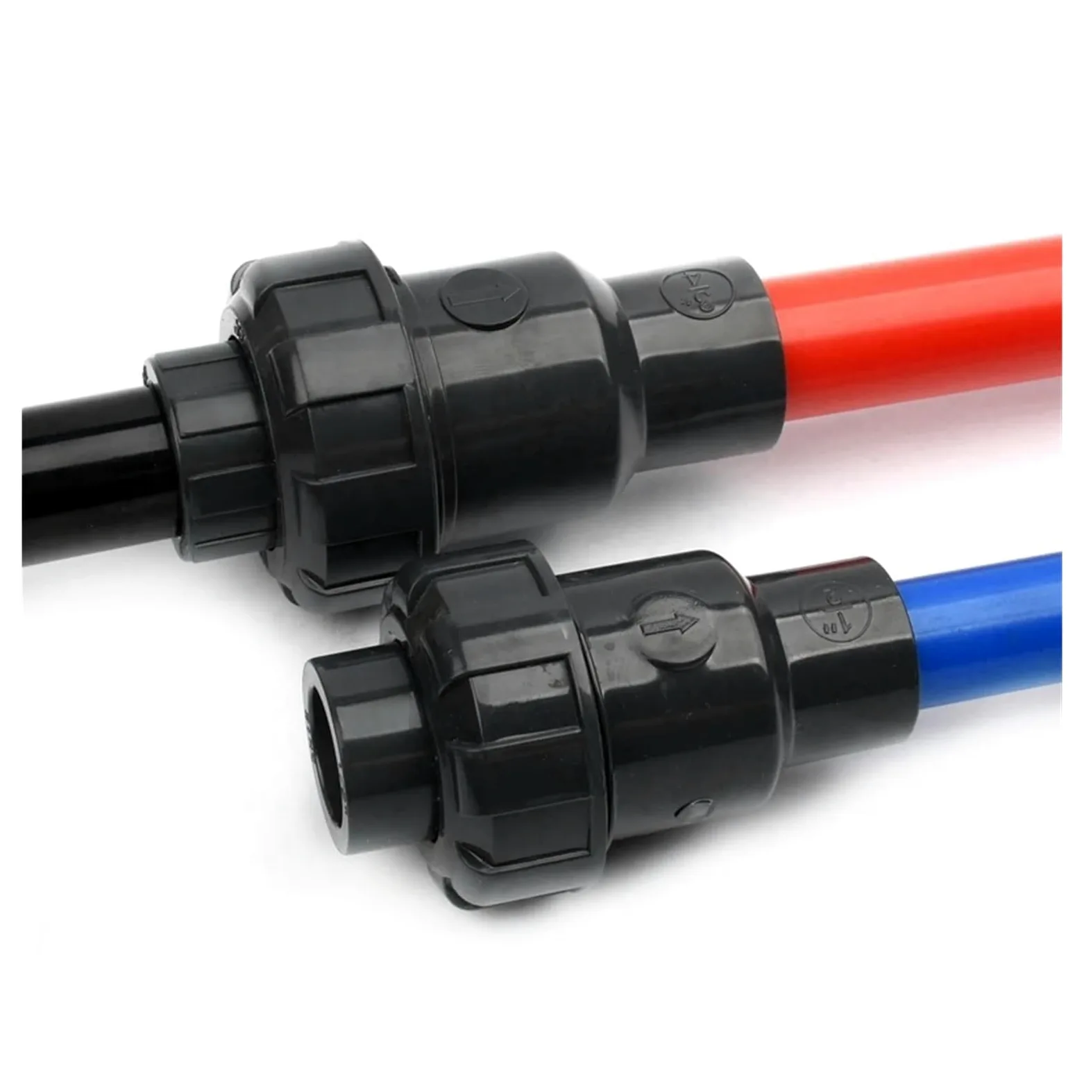 UPVC Single Union Rückschlagventil 20–110 mm – dunkelgrauer Bewässerungsadapter for Aquarium, Gartenbewässerung, 1 Stück(90mm)