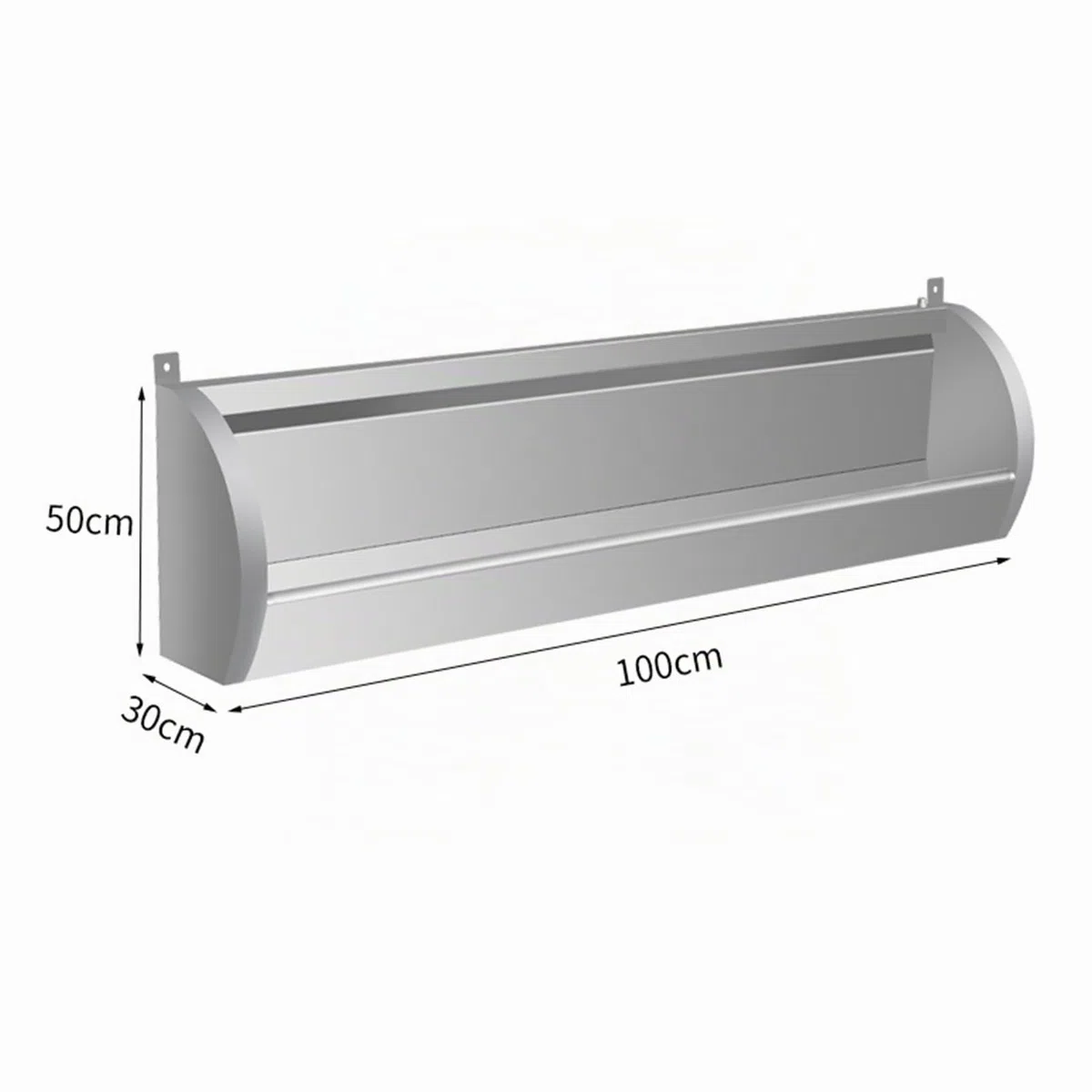 Urinal für Herren, Wandmontage, Edelstahl, 100 cm, mit Ablaufrohr, platzsparendes Urinal für Schulen, Krankenhäuser, Bars und Orte