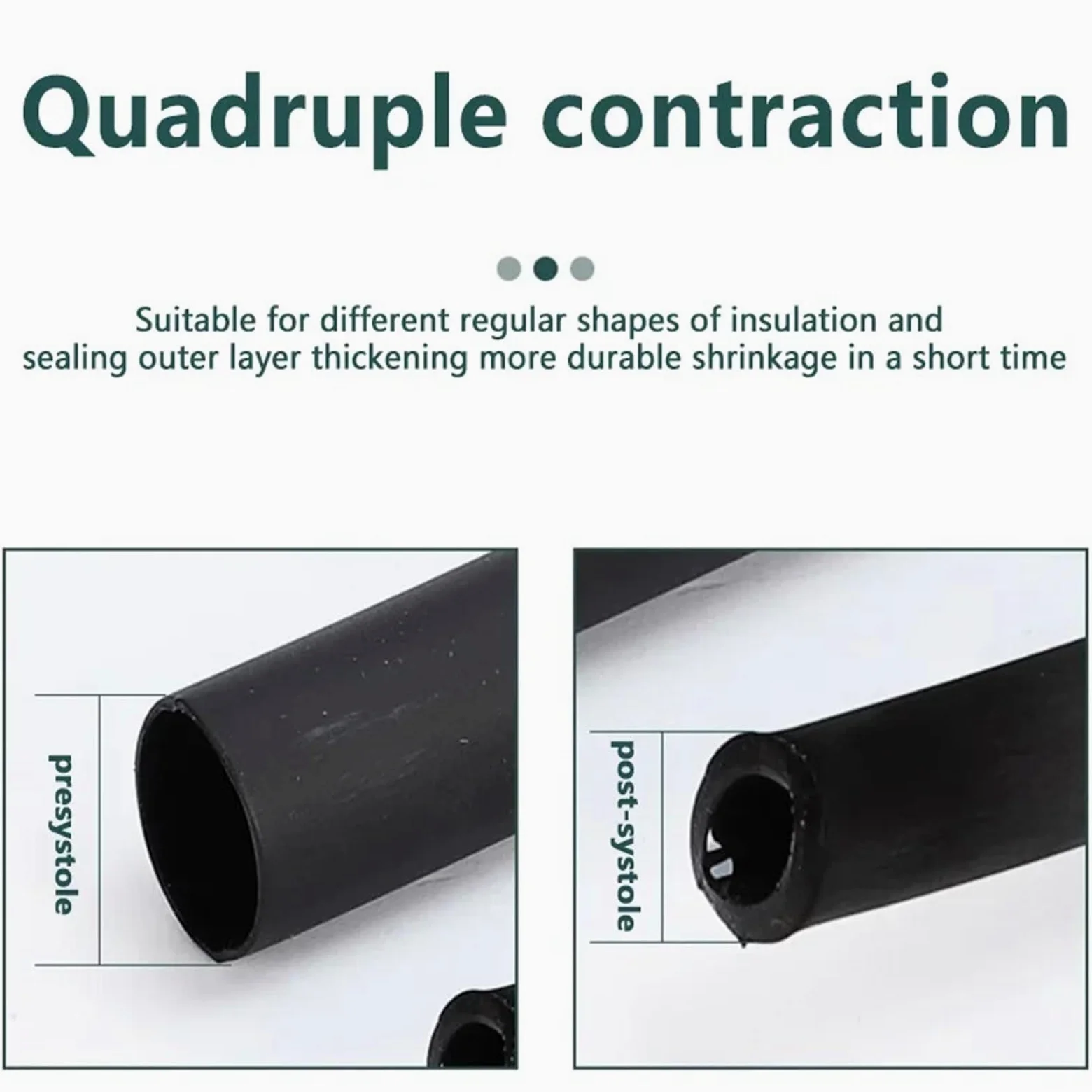 Schrumpfschlauch 100 Meter/10M 3:1 Schrumpfschlauch Schwarz mit Kleber Polyolefin Schrumpfen Verschiedenes Verhältnis Klebstoff Draht Kabel Sleeving Tubing(Black,25.4mm,200m)