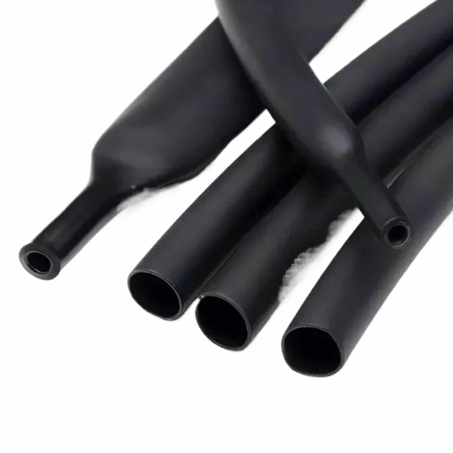 Schrumpfschlauch 100 Meter/10M 3:1 Schrumpfschlauch Schwarz mit Kleber Polyolefin Schrumpfen Verschiedenes Verhältnis Klebstoff Draht Kabel Sleeving Tubing(Black,25.4mm,200m)