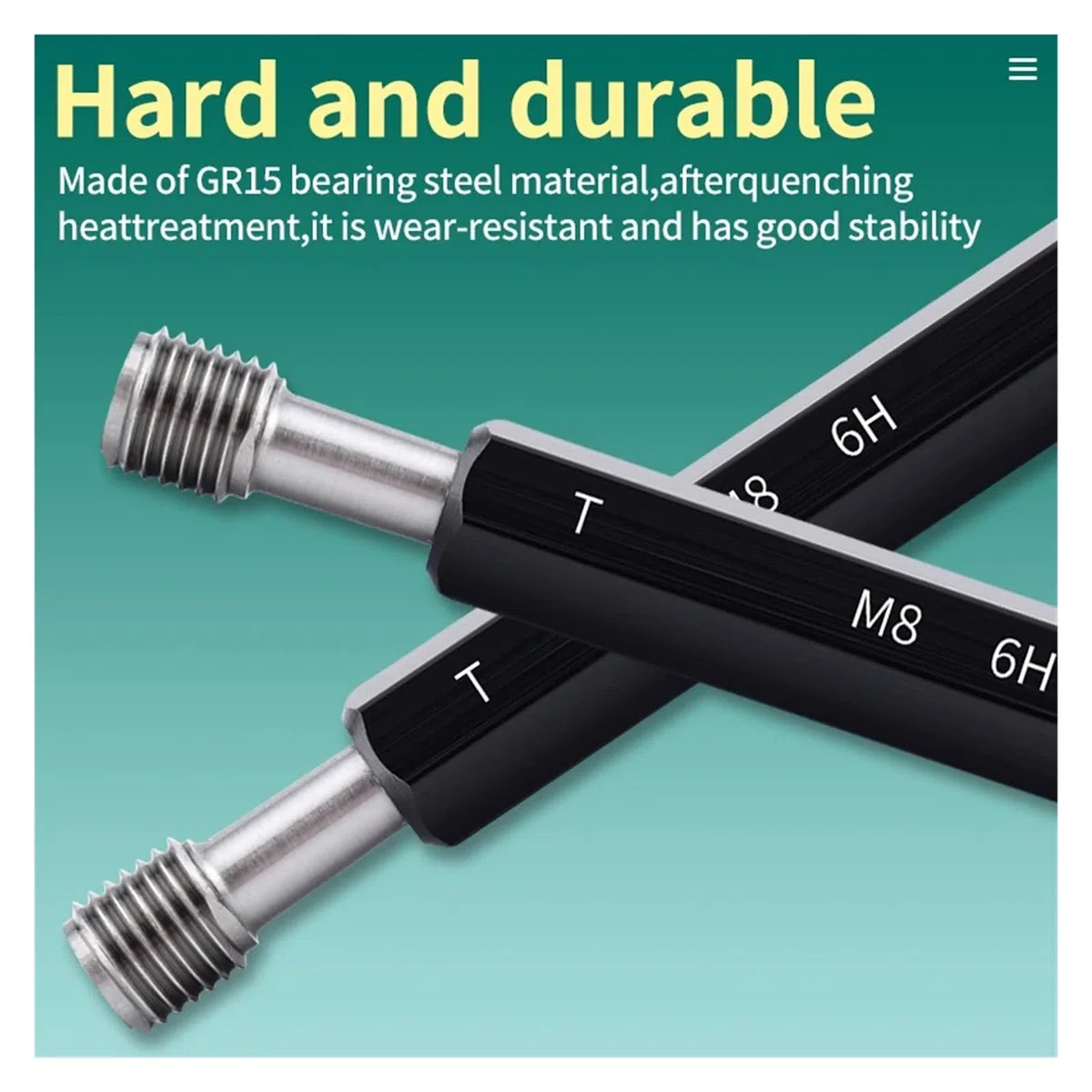 Gewinde-Lehrdorn 1PCS 6H M49-M56 Stahl Gage Metric Feingewinde Stecker Gauge Messen Werkzeug(M49X0.5)